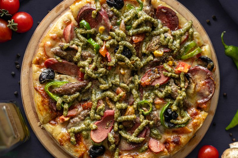 Garden Veggie Delight pizza